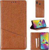 Voor Samsung Galaxy M20 MUXMA MX109 Horizontale Flip Leren Case met Houder & Kaartsleuf & Portemonnee (Bruin)