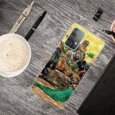 Voor Samsung Galaxy A32 5G schokbestendig geverfd transparant TPU beschermhoes (dierentuin)