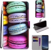 Voor Samsung Galaxy S8 Gekleurde Tekening Cross Textuur Horizontale Flip PU Lederen Case met Houder & Kaartsleuven & Portemonnee & Lanyard (Kleurrijke Laagcake)