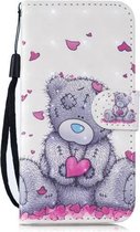 Voor Samsung Galaxy S20 FE 3D Schilderen Patroon Gekleurde Tekening Horizontale Flip PU Lederen Case met Houder & Kaartsleuven & Portemonnee (Love Panda)