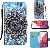 Voor Samsung Galaxy S20 FE 5G 3D Schilderen Horizontale Flip Leren Case met Houder & Kaartsleuf & Lanyard (Mandala)