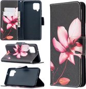 Voor Samsung Galaxy A42 5G Gekleurde Tekening Patroon Horizontale Flip Leren Case met Houder & Kaartsleuven & Portemonnee (Lotus)