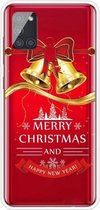 Voor Samsung Galaxy A21s Christmas Series Clear TPU beschermhoes (Golden Bell)