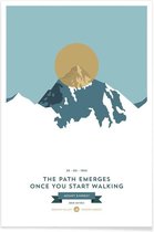 JUNIQE - Poster Mount Everest goud - foto -40x60 /Kleurrijk