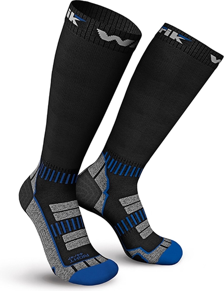 Worik - 4-Pack - Thermo Kniekousen - Knelvrij Voetbed - Heren / Dames - assorti - 40-43 - ESSK