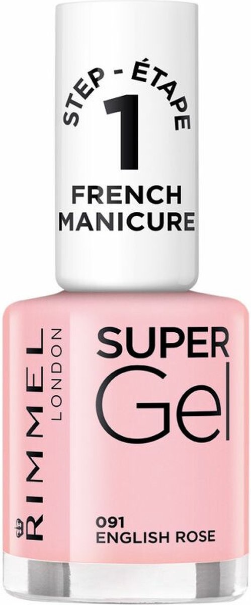 Goedkoopste 2x Rimmel SuperGel French Manicure 91 English Rose 12 ml