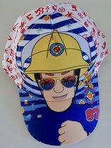 Pet/cap van Brandweerman Sam maat 54 - Wit