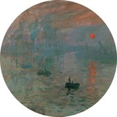 Zonsopgang, Impression, Soleil Levant, Claude Monet - Foto op Behangcirkel - ⌀ 40 cm