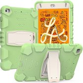 3-laags beschermingsschermframe + pc + siliconen schokbestendige combinatiehoes met houder voor iPad mini 5/4 (matcha groen)
