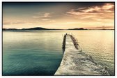 Steiger over het water - Foto op Akoestisch paneel - 90 x 60 cm