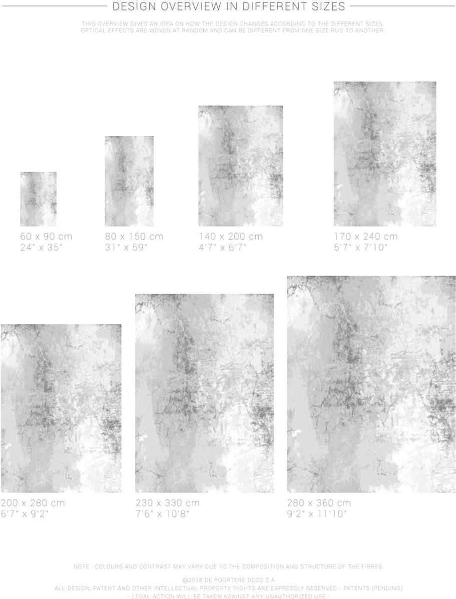 Louis de Poortere Vloerkleed Cracks Dark Pine 8723