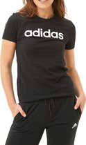 Adidas Essentials Slim Logo Shirt Zwart Dames - Maat XS