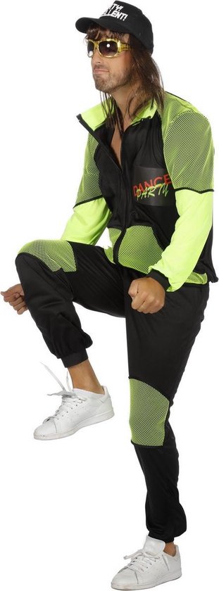 WILBERS & WILBERS 5097 - Trainingspak Popart voor heren, tweedelig, 80s / 90s feestoutfit, carnaval