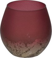 TheeLichthouder Glas - Waxinelichthouder - Rood - ø10,5cm