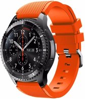 Samsung Galaxy Watch siliconen bandje  45mm / 46mm - oranje + glazen screen protector