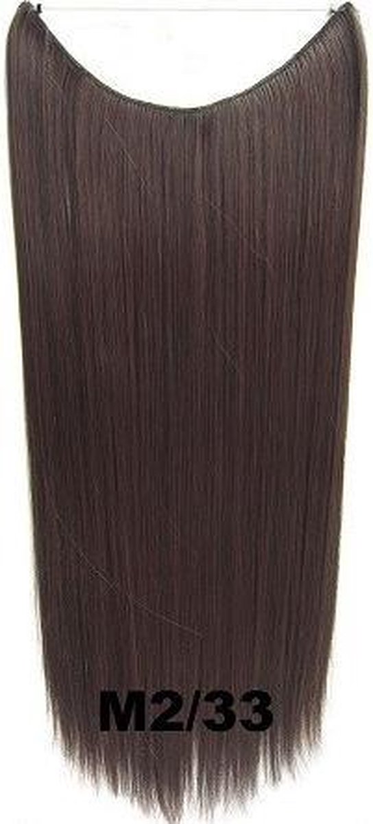 Wire hair extensions straight bruin / rood - M2/33