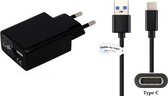 Chargeur 3A approuvé TUV Câble de charge de 2,2 m et adaptateur de chargeur avec prise USB C. Convient également à la tablette Samsung . Y compris la tablette Galaxy S4 10.5 (SM-T830), la Tab A10.1 2019 (SM-T510), la tablette S5e (SM-T720)