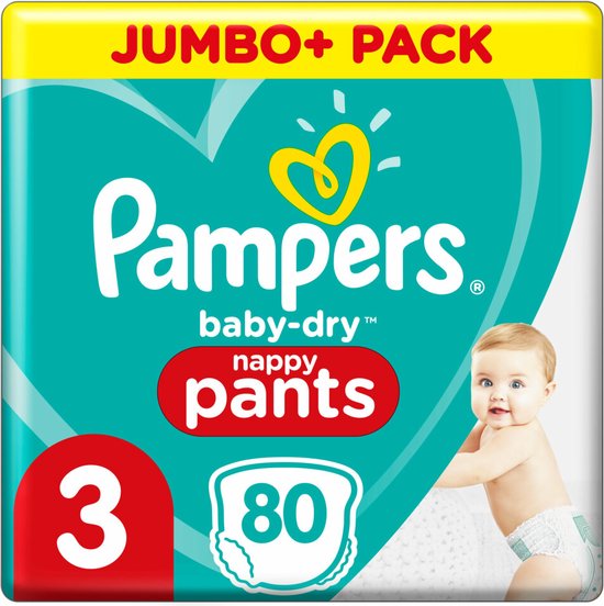 Liever Weekendtas Vooroordeel Pampers Baby Dry Luierbroekjes Maat 3 (6-11 kg) 80 Stuks | bol