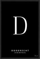 Poster Letter D Dordrecht A3 - 30 x 42 cm (Exclusief Lijst)