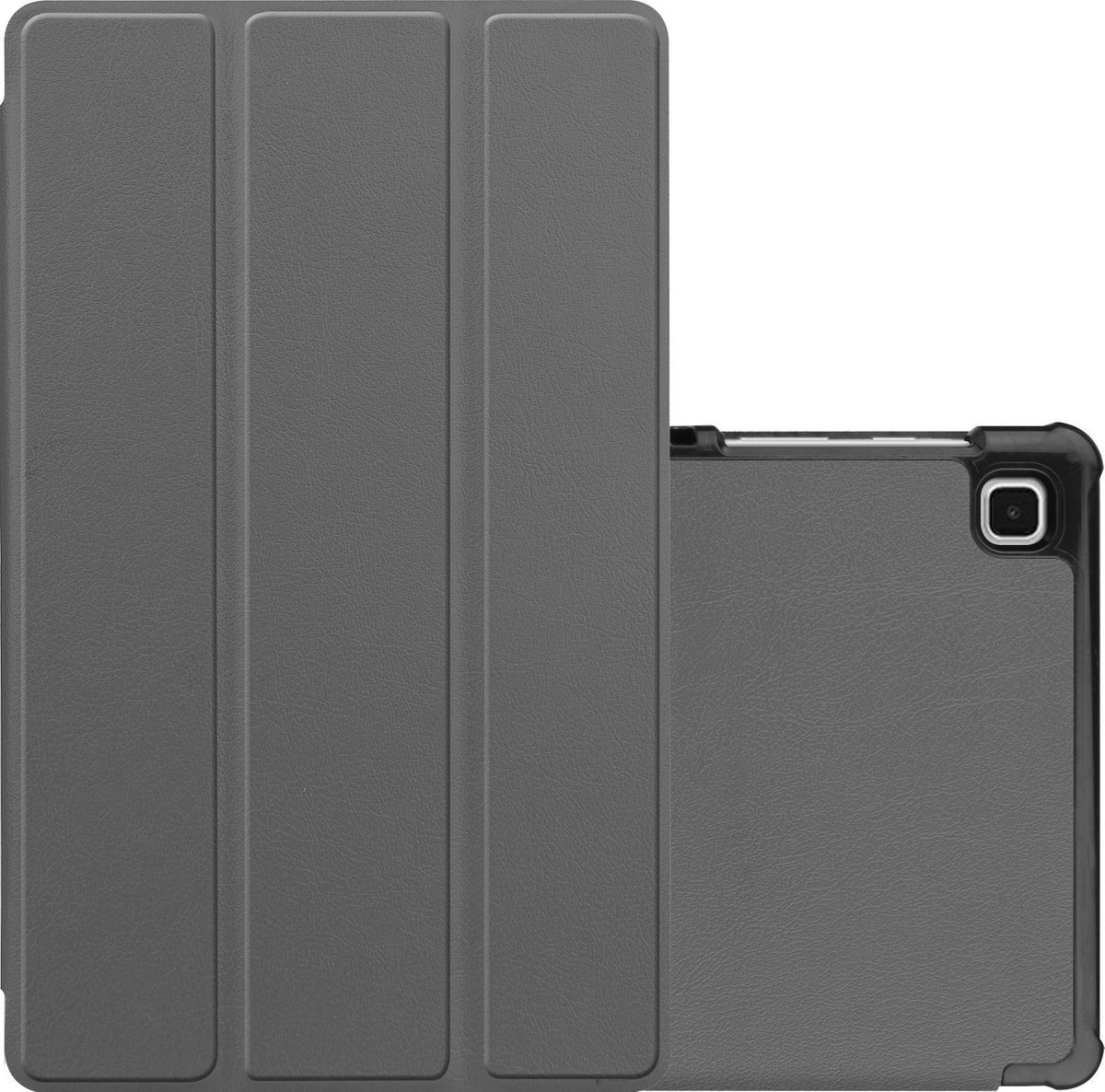 Hoes - Geschikt voor Samsung Galaxy Tab A7 Lite - Dun & Stevig - Trifold Bookcase - Hard Cover - Hardcover Book Case - Tablet Hoesje - Grijs