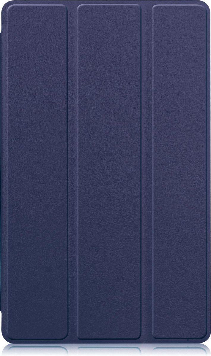 Hoesje - Geschikt voor Samsung Galaxy Tab A7 Lite - Dun & Stevig - Trifold Bookcase - Hard Cover - Hardcover Book Case - Tablet Hoes - Donkerblauw