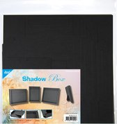 Joy!Crafts / Shadow Box - Zwart in 3 maten (172x172/130x180/150x180mm) / Kartonnen fotolijst - frame / 230g/m2