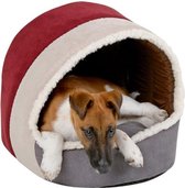 Hondenmand Amelie "Rood/grijs" (35*33*32)