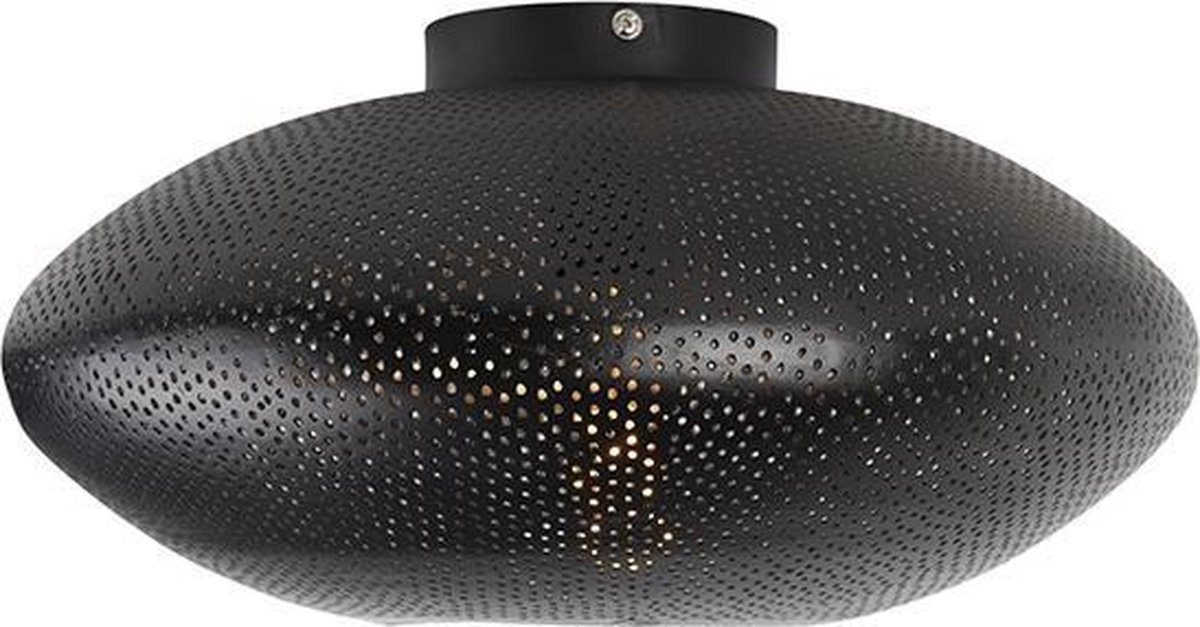 QAZQA Oosterse plafondlamp zwart met goud 40 cm - Radiance