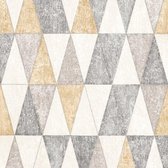 Dutch Wallcoverings - Vliesbehang ruit beige/grijs(92701)