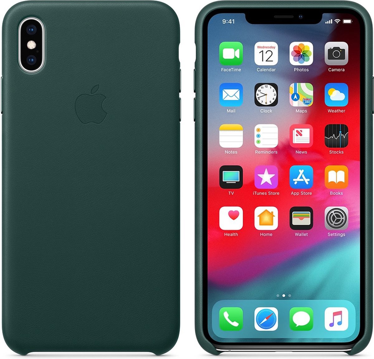 Apple - Leren Hoesje - iPhone Xs Max - Groen