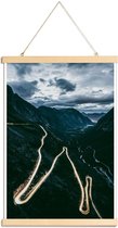 JUNIQE - Posterhanger Trollstigen -40x60 /Grijs & Groen