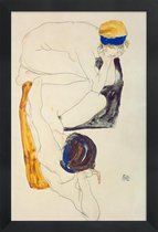 JUNIQE - Poster in houten lijst Schiele - Two Lying Figures -30x45