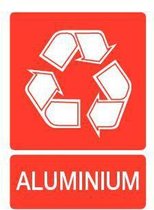 Afvalsticker aluminium 148 x 210 mm