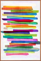 JUNIQE - Poster met kunststof lijst Colorful Stripes 1 -13x18