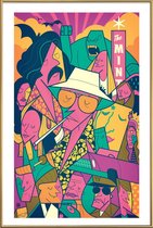 JUNIQE - Poster met kunststof lijst Fear and Loathing popart -13x18