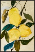 JUNIQE - Poster met kunststof lijst Lemonstudy 1 -13x18 /Geel & Ivoor