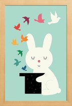 JUNIQE - Poster in houten lijst Magic Of Peace -40x60 /Kleurrijk