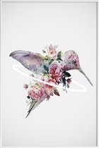 JUNIQE - Poster in kunststof lijst Kolibri -30x45 /Kleurrijk