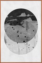 JUNIQE - Poster met kunststof lijst GEOMETRY 3 -20x30 /Grijs & Wit