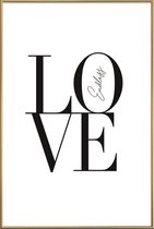 JUNIQE - Poster met kunststof lijst Endless Love -20x30 /Wit & Zwart