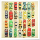 JUNIQE - Poster Car park -20x20 /Groen & Ivoor