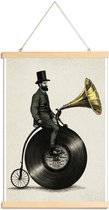JUNIQE - Posterhanger Music Man -30x45 /Ivoor & Zwart