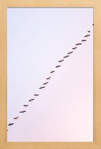 JUNIQE - Poster in houten lijst Follow My Lead @Vasarely -40x60 /Roze