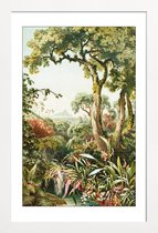 JUNIQE - Poster met houten lijst Botanical Forest -13x18 /Grijs &