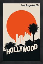 JUNIQE - Poster in houten lijst Vintage Los Angeles 89 -20x30 /Oranje