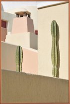 JUNIQE - Poster met kunststof lijst Hidden Gems -20x30 /Ivoor & Roze