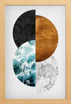 JUNIQE - Poster met houten lijst Copper 02 -20x30 /Kleurrijk