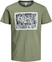 Jack & Jones T-shirt Jcofikes Tee Ss Crew Neck 12188075 Oil Green/slim Mannen Maat - S