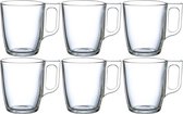24x stuks Theeglazen/koffieglazen 250 ml - 25 cl - Thee/koffie drinken - Glazen voor thee en koffie - Vaatwasser bestendig