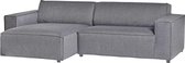 Furn4All® Cuba – Loungebank open links – stof – antraciet – soft bonnel - koudschuim